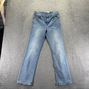 Old Navy Built-In Flex Jeans Women 16 Blue Denim Straight Faded Workwear Stretch